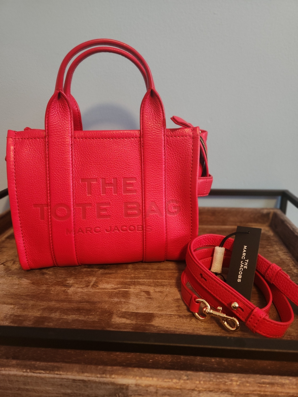 Marc Jacobs Red The Tote Bag - Leather Satchel In Sought After Red - Picture 6 of 7